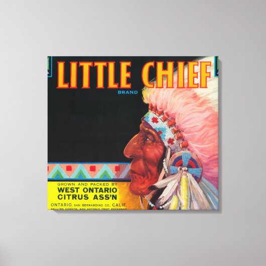Toile Little Chief Orange LabelOntario, CA (Recto)
