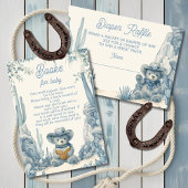 Toile Little Cowboy Teddy Bear Livres pour carte b