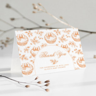 Toile Little Cutie baby shower à tarte merci