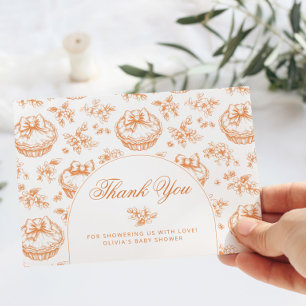 Toile Little Cutie baby shower à tarte merci