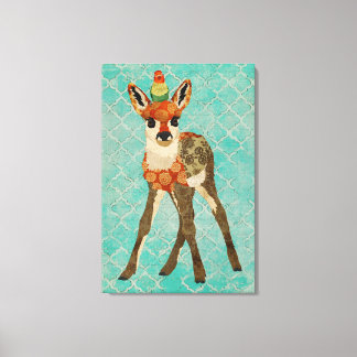 Toile Little Fawn & Bird Canvas