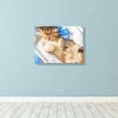 Toile Little Kitty Parmi Les Fils (Insitu (Plancher de Bois))