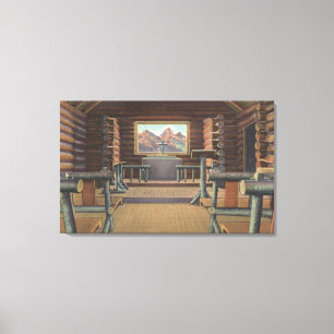 Toile Little Log Church à Snake River View