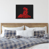 Toile Little red Dragon (Insitu(Chambre))