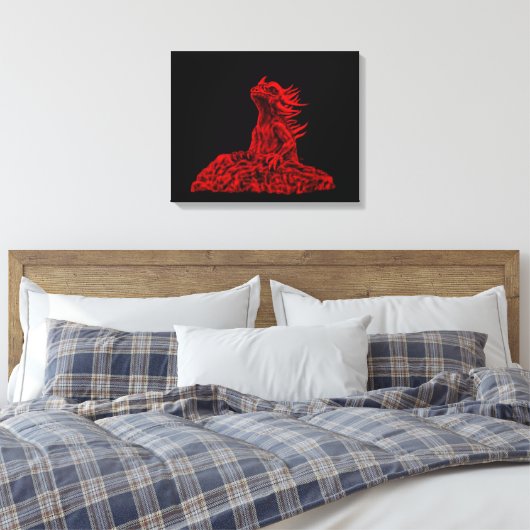 Toile Little red Dragon (Insitu(Chambre))