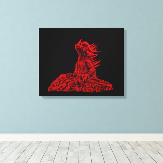 Toile Little red Dragon (Insitu (Plancher de Bois))