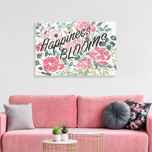 Toile Live in Bloom | Le bonheur fleurit (Insitu(Salon))