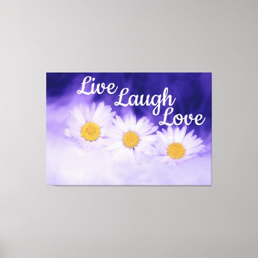 Toile Live Laugh Love Daisies (Recto)