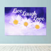 Toile Live Laugh Love Daisies (Insitu (Plancher de Bois))