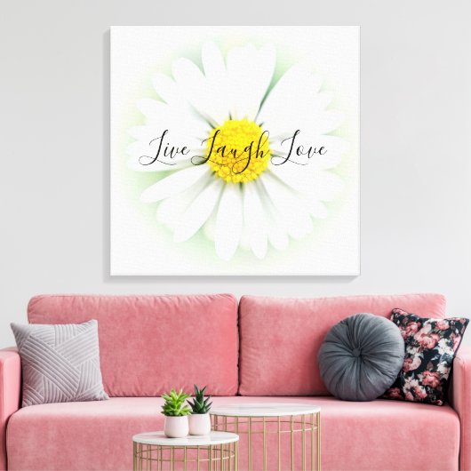 Toile Live Laugh Love Daisy (Insitu(Salon))