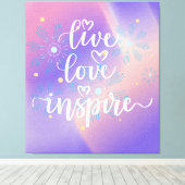 Toile Live, Love and Inspire Quote (Insitu (Plancher de Bois))