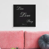 Toile Live Love Pray Christian (Insitu(Salon))