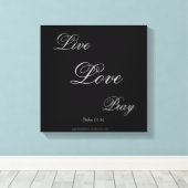 Toile Live Love Pray Christian (Insitu (Plancher de Bois))