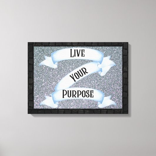 Toile Live Your Purpose Banner Wall Art (Recto)
