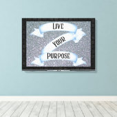 Toile Live Your Purpose Banner Wall Art (Insitu (Plancher de Bois))