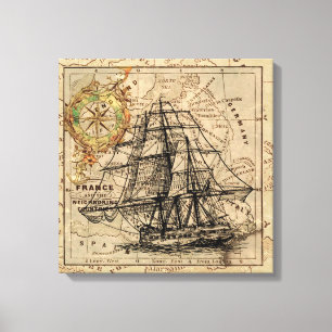 Toile Livraison vintage Et Carte