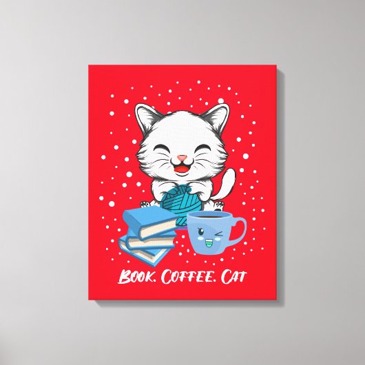 Toile Livre Canvas de chat de café Imprimer (Recto)