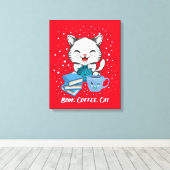 Toile Livre Canvas de chat de café Imprimer (Insitu (Plancher de Bois))