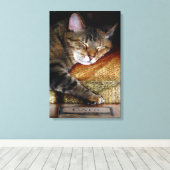 Toile Livre de Kitty endormie (Insitu (Plancher de Bois))