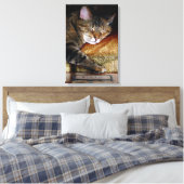 Toile Livre de Kitty endormie (Insitu(Chambre))