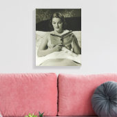 Toile Livre de lecture de femme (Insitu(Salon))