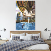 Toile Livre d'histoire du dragon de Steampunk (Insitu(Chambre))