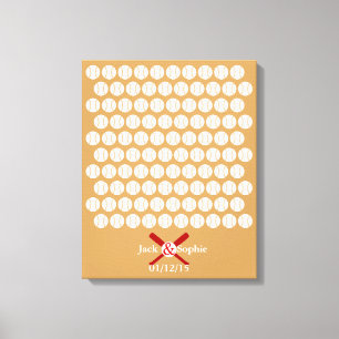 Toile Livre d'invité mariage alternatif couleur de baseb