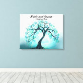 Toile Livre d'invité mariage Alternative Blue Tree of Li (Insitu (Plancher de Bois))