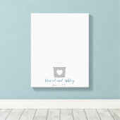 Toile Livre d'invité sur les empreintes digitales du Mar (Insitu (Plancher de Bois))