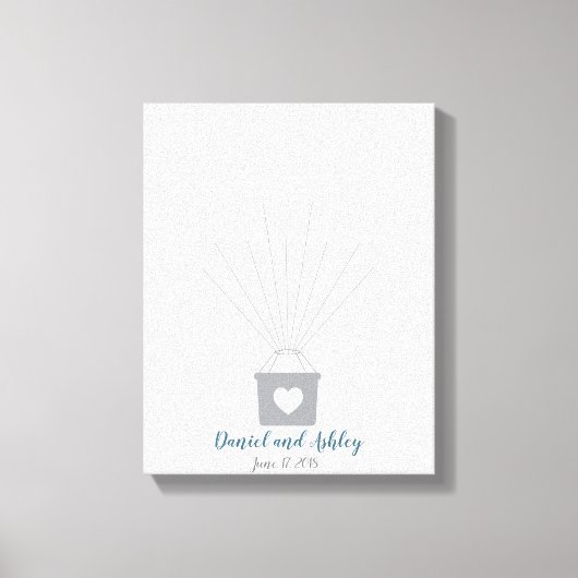 Toile Livre d'invité sur les empreintes digitales du Mar (Recto)