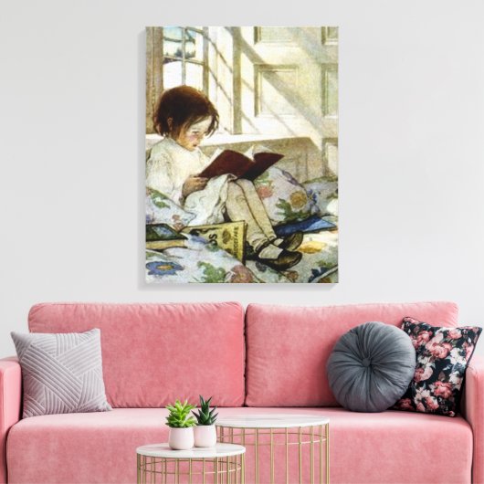 Toile "Livres en hiver" par Jessie Willcox Smith (Insitu(Salon))