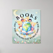 Toile Livres vous emmènent autour de Moderne et mignon (Recto)