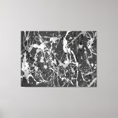 Toile LIX NOIR ET BLANC - Peinture d'action -Abstrait- (Recto)