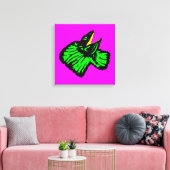 Toile Lizard à col poli stylisé vert néon (Insitu(Salon))