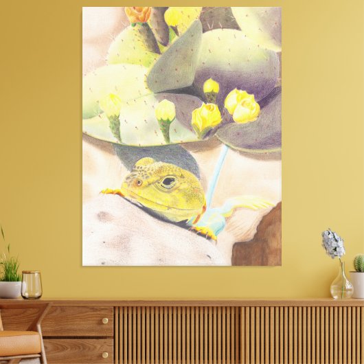 Toile Lizard dans le désert (Insitu(Salon))