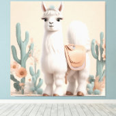 Toile Llama à selle dans le désert (Insitu (Plancher de Bois))