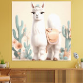 Toile Llama à selle dans le désert (Insitu(Salon))