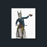 Toile Llama à vélo<br><div class="desc">Llama à vélo par Fab Funky. Dispose d'un lama qui fait basculer son casquette tout en faisant du vélo vintage. | 191894D</div>