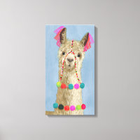 Llama ornée - Beige