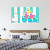 Toile Llamas et rayures (Insitu(Chambre))