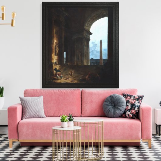 Toile L'Obélisque par Hubert Robert (Insitu(Salon))