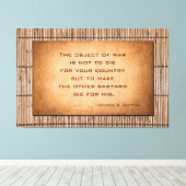 Toile L'objet de la citation du général George Patton (Insitu (Plancher de Bois))