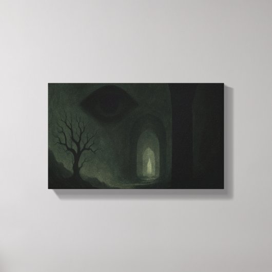 Toile L'observateur dans la porte creuse (Recto)