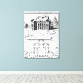 Toile L'Observatoire Royal à Paris, 1741 (Insitu (Plancher de Bois))