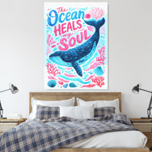 Toile L'océan apaise mon âme