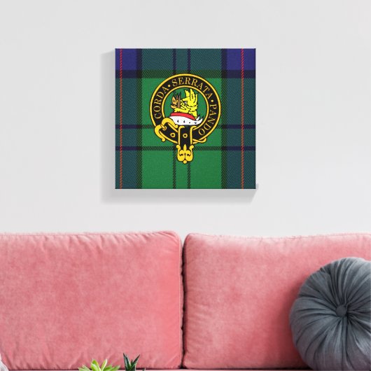 Toile Lockhart Scottish Crest et Tartan Canvas (Insitu(Salon))
