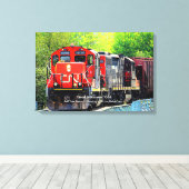 Toile Locomotive Diesel 7054 - Ajouter un nom (Insitu (Plancher de Bois))