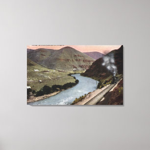 Toile Locomotives à vapeur sur la voie