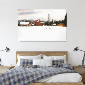 Toile Lodge Bow Lake couvert de neige (Insitu(Chambre))