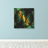 Toile L'oeil de la Jungle Abstrait Art Quad Canvas (Insitu (Plancher de Bois))